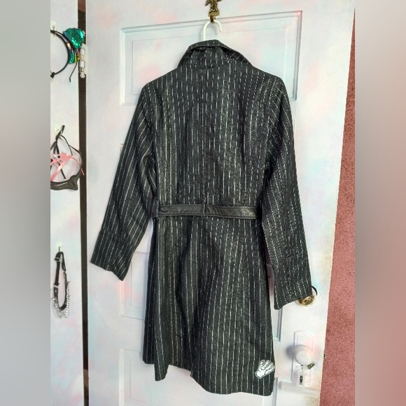Wednesday Addams custom Rage pinstriped trench coat- SOLD@hosted store - Picture 6 of 16